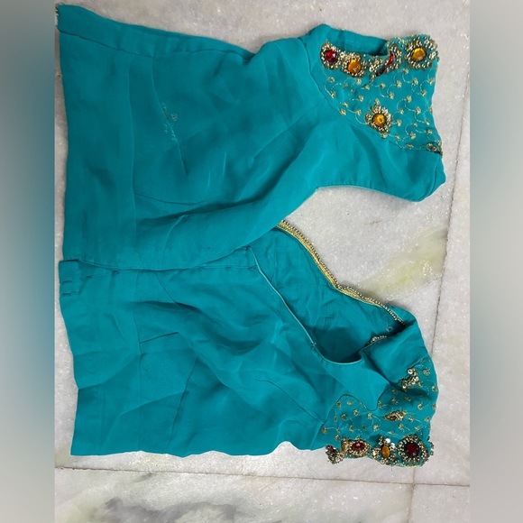 Winsome Looking Multi Stones Saree - Picture 4 of 8